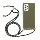 For Samsung Galaxy A52 5G / 4G Wheat Straw Material + TPU Protective Case with Lanyard(Army Green)