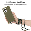 For Samsung Galaxy A52 5G / 4G Wheat Straw Material + TPU Protective Case with Lanyard(Army Green)