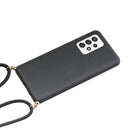 For Samsung Galaxy A52 5G / 4G Wheat Straw Material + TPU Protective Case with Lanyard(Black)