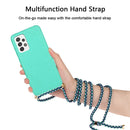 For Samsung Galaxy A52 5G / 4G Wheat Straw Material + TPU Protective Case with Lanyard(Green)