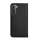 For Samsung Galaxy S21 FE Litchi Texture Horizontal Flip Leather Case with Holder & Card Slots(Black)