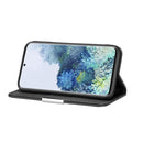 For Samsung Galaxy S21 FE Litchi Texture Horizontal Flip Leather Case with Holder & Card Slots(Black)