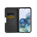 For Samsung Galaxy S21 FE Litchi Texture Horizontal Flip Leather Case with Holder & Card Slots(Black)