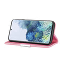 For Samsung Galaxy S21 FE Litchi Texture Horizontal Flip Leather Case with Holder & Card Slots(Pink)