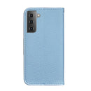 For Samsung Galaxy S21 FE Litchi Texture Horizontal Flip Leather Case with Holder & Card Slots(Blue)