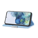For Samsung Galaxy S21 FE Litchi Texture Horizontal Flip Leather Case with Holder & Card Slots(Blue)