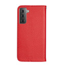 For Samsung Galaxy S21 FE Litchi Texture Horizontal Flip Leather Case with Holder & Card Slots(Red)