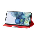 For Samsung Galaxy S21 FE Litchi Texture Horizontal Flip Leather Case with Holder & Card Slots(Red)