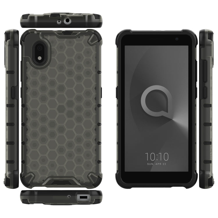 For Alcatel 1B (2020) Shockproof Honeycomb PC + TPU Case(Black)