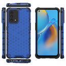 For OPPO A74 4G Shockproof Honeycomb PC + TPU Case(Blue)