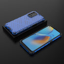 For OPPO A74 4G Shockproof Honeycomb PC + TPU Case(Blue)