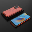 For OPPO A74 4G Shockproof Honeycomb PC + TPU Case(Red)