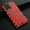 For OPPO A74 4G Shockproof Honeycomb PC + TPU Case(Red)