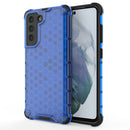 For Samsung Galaxy S21 FE Shockproof Honeycomb PC + TPU Case(Blue)