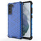 For Samsung Galaxy S21 FE Shockproof Honeycomb PC + TPU Case(Blue)