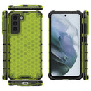 For Samsung Galaxy S21 FE Shockproof Honeycomb PC + TPU Case(Green)