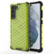 For Samsung Galaxy S21 FE Shockproof Honeycomb PC + TPU Case(Green)