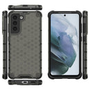 For Samsung Galaxy S21 FE Shockproof Honeycomb PC + TPU Case(Black)