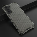 For Samsung Galaxy S21 FE Shockproof Honeycomb PC + TPU Case(Black)