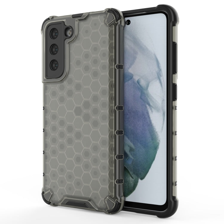 For Samsung Galaxy S21 FE Shockproof Honeycomb PC + TPU Case(Black)