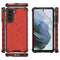 For Samsung Galaxy S21 FE Shockproof Honeycomb PC + TPU Case(Red)