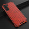 For Samsung Galaxy S21 FE Shockproof Honeycomb PC + TPU Case(Red)