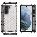 For Samsung Galaxy S21 FE Shockproof Honeycomb PC + TPU Case(White)