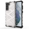 For Samsung Galaxy S21 FE Shockproof Honeycomb PC + TPU Case(White)