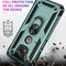 For Motorola Moto G Power (2021) Shockproof TPU + PC Protective Case with 360 Degree Rotating Holder(Green)