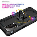 For Xiaomi Redmi Note 9 4G / 9T / 9 Power Shockproof TPU + PC Protective Case with 360 Degree Rotating Holder(Black)