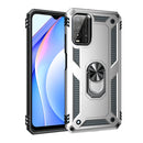 For Xiaomi Redmi Note 9 4G / 9T / 9 Power Shockproof TPU + PC Protective Case with 360 Degree Rotating Holder(Silver)