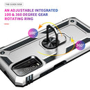 For Xiaomi Redmi Note 9 4G / 9T / 9 Power Shockproof TPU + PC Protective Case with 360 Degree Rotating Holder(Silver)