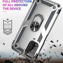 For Xiaomi Redmi Note 9 4G / 9T / 9 Power Shockproof TPU + PC Protective Case with 360 Degree Rotating Holder(Silver)