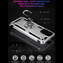 For Xiaomi Redmi Note 9 4G / 9T / 9 Power Shockproof TPU + PC Protective Case with 360 Degree Rotating Holder(Silver)