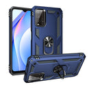 For Xiaomi Redmi Note 9 4G / 9T / 9 Power Shockproof TPU + PC Protective Case with 360 Degree Rotating Holder(Blue)
