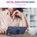 For Xiaomi Redmi Note 9 4G / 9T / 9 Power Shockproof TPU + PC Protective Case with 360 Degree Rotating Holder(Blue)