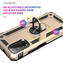 For Xiaomi Redmi Note 9 4G / 9T / 9 Power Shockproof TPU + PC Protective Case with 360 Degree Rotating Holder(Gold)