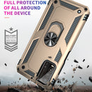 For Xiaomi Redmi Note 9 4G / 9T / 9 Power Shockproof TPU + PC Protective Case with 360 Degree Rotating Holder(Gold)