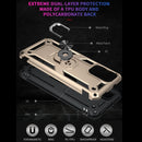 For Xiaomi Redmi Note 9 4G / 9T / 9 Power Shockproof TPU + PC Protective Case with 360 Degree Rotating Holder(Gold)