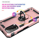 For Xiaomi Redmi Note 9 4G / 9T / 9 Power Shockproof TPU + PC Protective Case with 360 Degree Rotating Holder(Rose Gold)