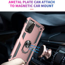 For Xiaomi Redmi Note 9 4G / 9T / 9 Power Shockproof TPU + PC Protective Case with 360 Degree Rotating Holder(Rose Gold)