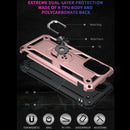 For Xiaomi Redmi Note 9 4G / 9T / 9 Power Shockproof TPU + PC Protective Case with 360 Degree Rotating Holder(Rose Gold)