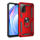 For Xiaomi Redmi Note 9 4G / 9T / 9 Power Shockproof TPU + PC Protective Case with 360 Degree Rotating Holder(Red)