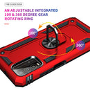 For Xiaomi Redmi Note 9 4G / 9T / 9 Power Shockproof TPU + PC Protective Case with 360 Degree Rotating Holder(Red)