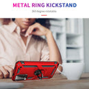 For Xiaomi Redmi Note 9 4G / 9T / 9 Power Shockproof TPU + PC Protective Case with 360 Degree Rotating Holder(Red)