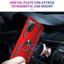 For Xiaomi Redmi Note 9 4G / 9T / 9 Power Shockproof TPU + PC Protective Case with 360 Degree Rotating Holder(Red)