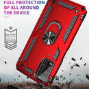 For Xiaomi Redmi Note 9 4G / 9T / 9 Power Shockproof TPU + PC Protective Case with 360 Degree Rotating Holder(Red)