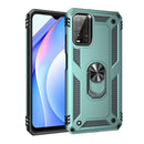 For Xiaomi Redmi Note 9 4G / 9T / 9 Power Shockproof TPU + PC Protective Case with 360 Degree Rotating Holder(Green)