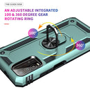 For Xiaomi Redmi Note 9 4G / 9T / 9 Power Shockproof TPU + PC Protective Case with 360 Degree Rotating Holder(Green)