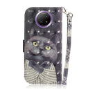 For Xiaomi Redmi Note 9T / 9 5G 3D Painted Pattern Magnetic Attraction Horizontal Flip Leather Case with Holder & Card Slot & Wallet & Lanyard(Embrace Cat)